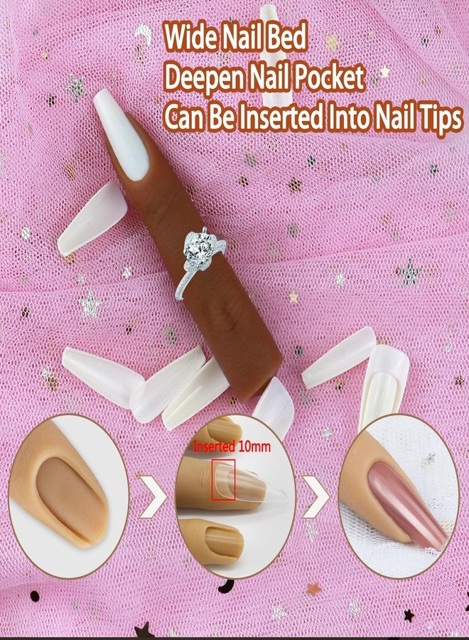 Namgznso Silicone Practice Fingers for Acrylic Nails, Bendable Fake Training Finger Soft Silicone Fake Finger to Practice Fake Nails, Flexible Nail Practice Fingers Hand for Nail Art(Color 5) - Image 5